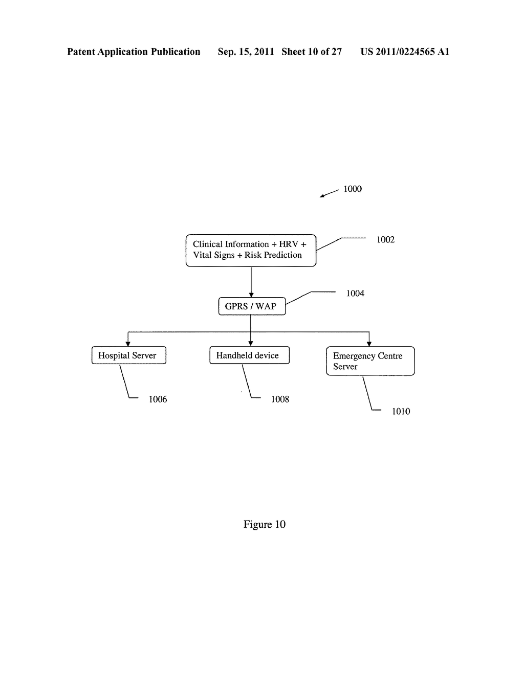 METHOD OF PREDICTING ACUTE CARDIOPULMONARY EVENTS AND SURVIVABILITY OF A     PATIENT - diagram, schematic, and image 11