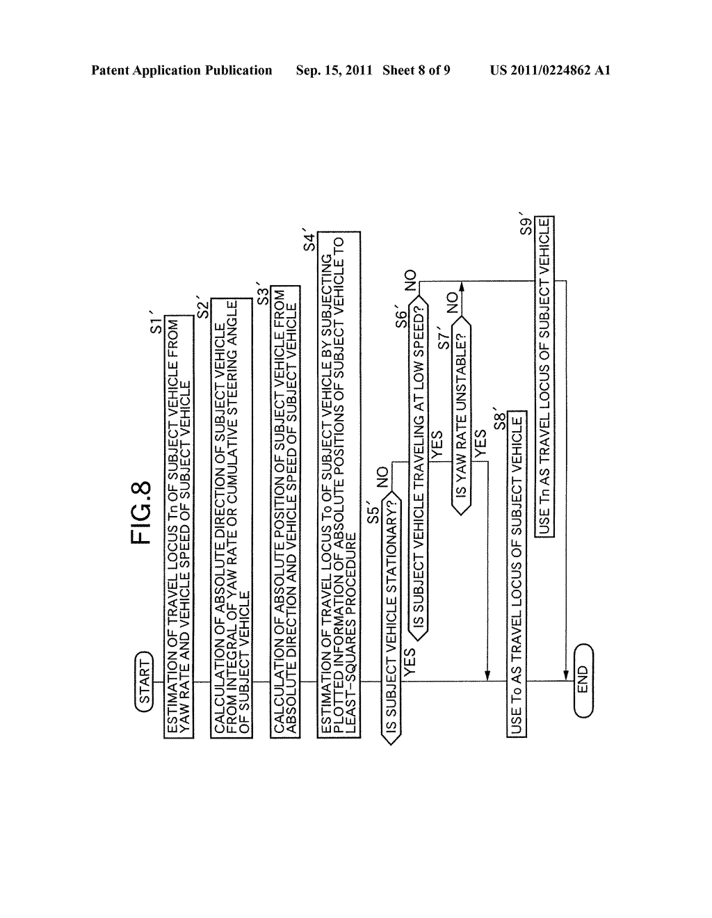 VEHICULAR CONTROL OBJECT DETERMINATION SYSTEM AND VEHICULAR TRAVEL LOCUS     ESTIMATION SYSTEM - diagram, schematic, and image 09