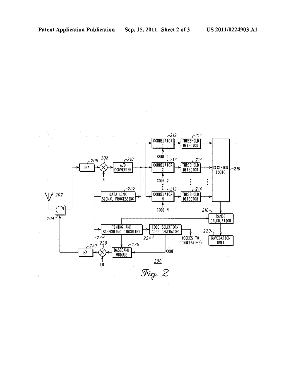 MULTIPLATFORM SYSTEM AND METHOD FOR RANGING CORRECTION USING SPREAD     SPECTRUM RANGING WAVEFORMS OVER A NETTED DATA LINK - diagram, schematic, and image 03