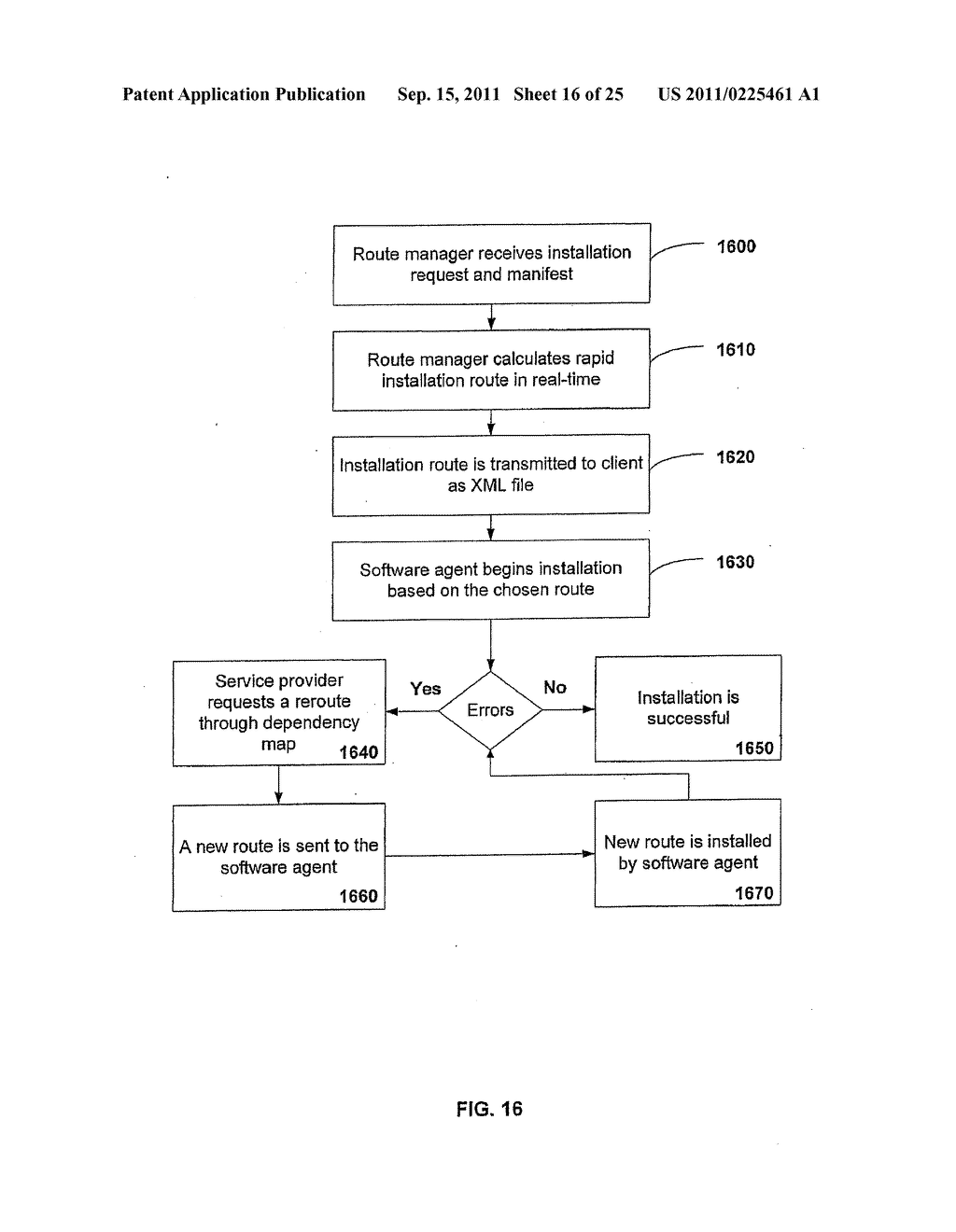 APPARATUS AND METHOD TO DETECT AND TRACK SOFTWARE INSTALLATION ERRORS - diagram, schematic, and image 17