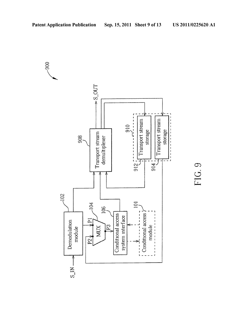 TRANSPORT STREAM PROCESSING APPARATUS CAPABLE OF STORING TRANSPORT STREAM     BEFORE THE TRANSPORT STREAM IS DESCRAMBLED AND THEN DESCRAMBLING THE     STORED TRANSPORT STREAM FOR PLAYBACK - diagram, schematic, and image 10