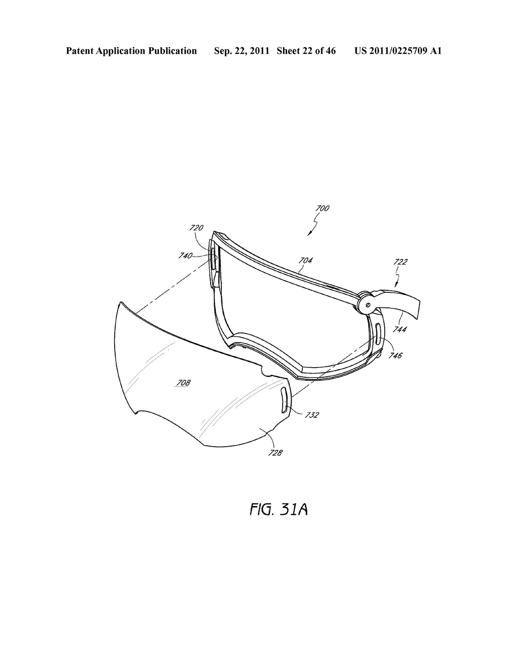 EYEWEAR WITH INTERCHANGEABLE LENS MECHANISM - diagram, schematic, and image 23