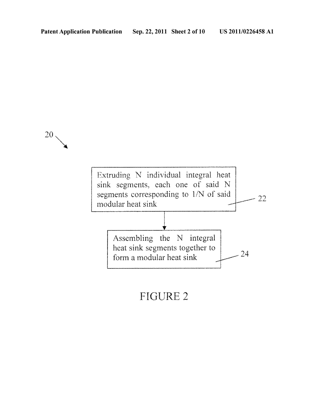 MODULAR HEAT SINK AND METHOD FOR FABRICATING SAME - diagram, schematic, and image 03