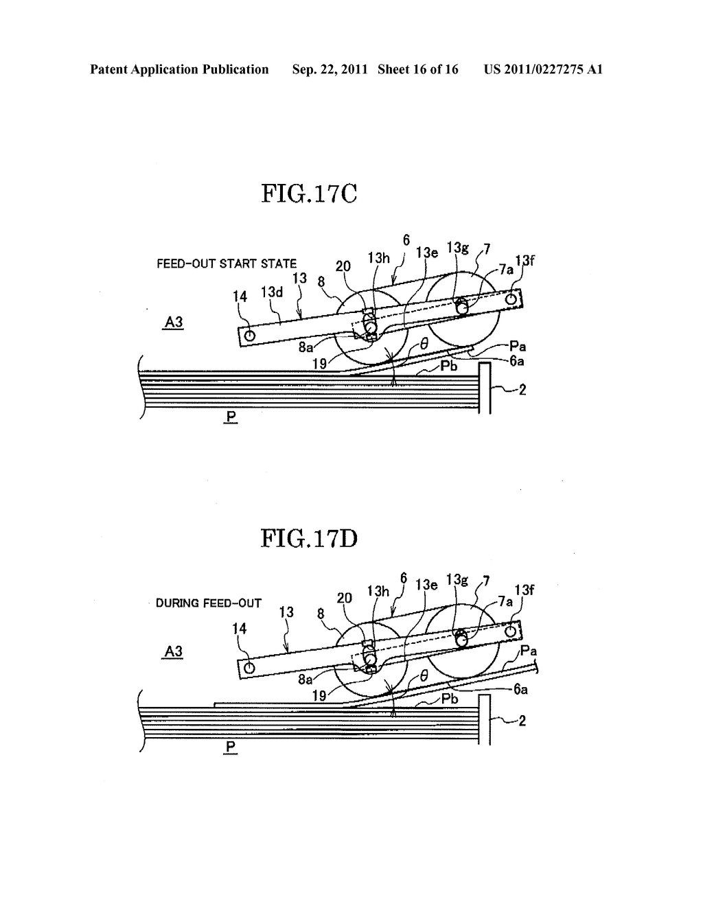 STACKED OBJECT FEED-OUT APPARATUS AND METHOD FOR FEEDING OUT STACKED     OBJECTS - diagram, schematic, and image 17