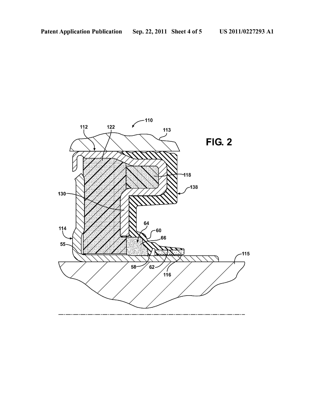 RADIAL SHAFT SEAL ASSEMBLY WITH LUBRICATION RETENTION AND DEBRIS EXCLUSION     FEATURE AND METHOD OF CONSTRUCTION THEREOF - diagram, schematic, and image 05