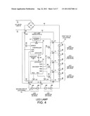 AC LED lamp involving an LED string having separately shortable sections diagram and image