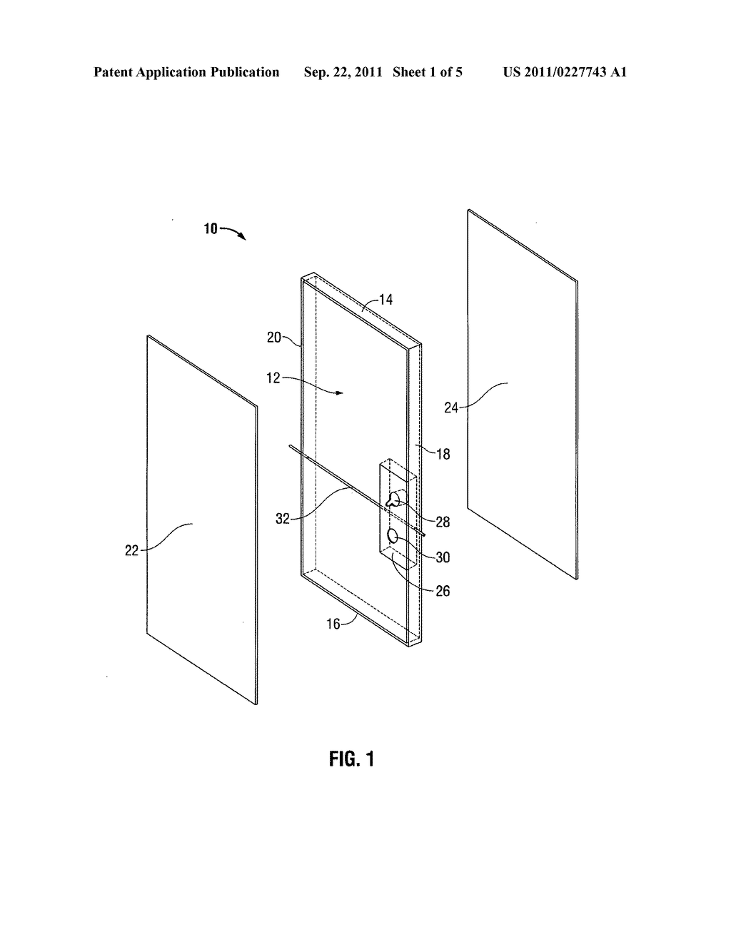 Remotely actuatable locking system and method for forming doors for     accommodating such systems - diagram, schematic, and image 02