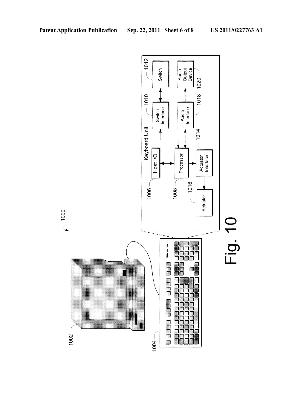 Haptic Keyboard Assemblies, Systems and Methods - diagram, schematic, and image 07