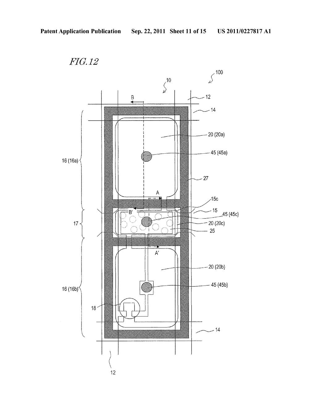 LIQUID CRYSTAL DISPLAY DEVICE AND METHOD FOR MANUFACTURING LIQUID CRYSTAL     DISPLAY DEVICE TFT SUBSTRATE - diagram, schematic, and image 12