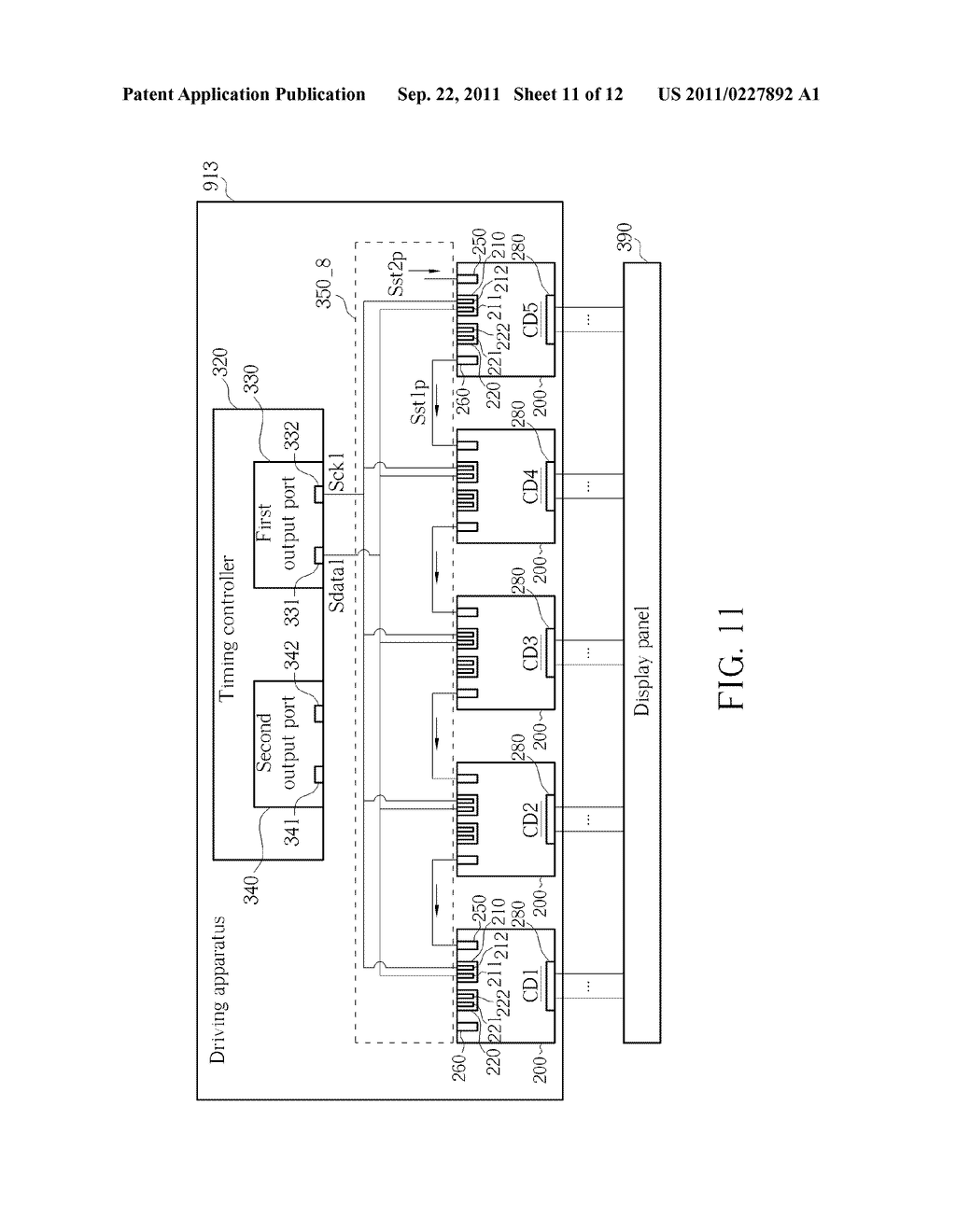 DRIVING APPARATUS FOR DRIVING A DISPLAY PANEL AND SOURCE DRIVER THEREOF - diagram, schematic, and image 12