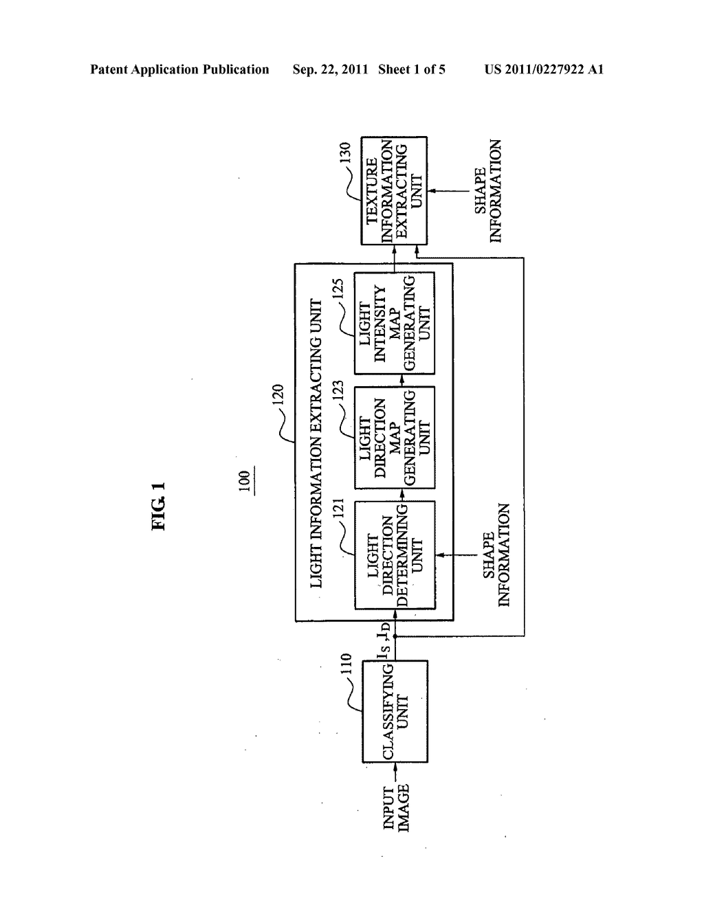 APPARATUS AND METHOD EXTRACTING LIGHT AND TEXTURE, AND RENDERING APPARATUS     USING LIGHT AND TEXTURE - diagram, schematic, and image 02