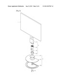 DISPLAY DEVICE, CONTROLLING METHOD FOR THE DISPLAY DEVICE AND STANDING     APPARATUS diagram and image