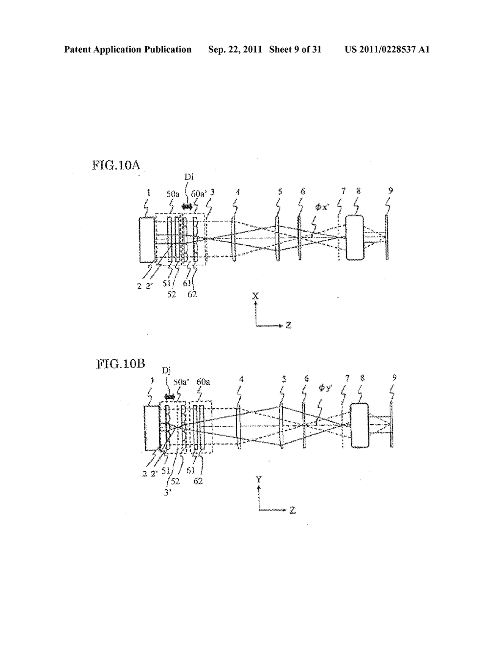 Adjustable Beam Size Illumination Optical Apparatus and Beam Size     Adjusting Method - diagram, schematic, and image 10