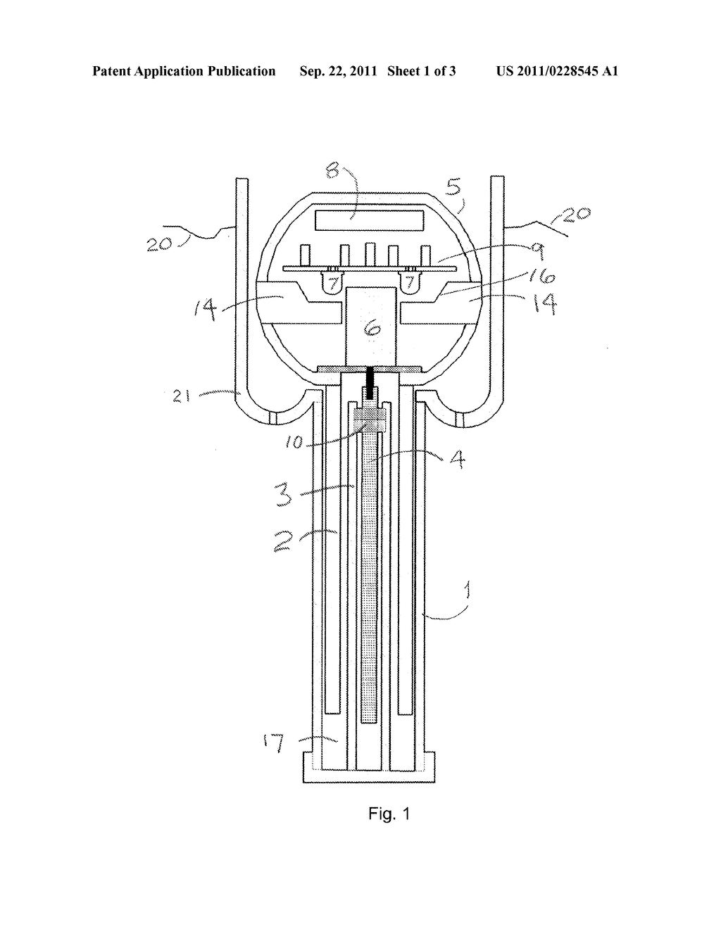 Energy Conserving Solar or Other Powered Retractable Landscape Light - diagram, schematic, and image 02