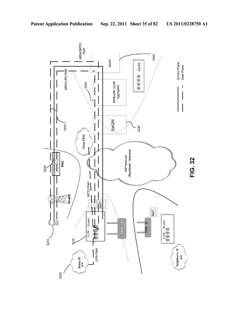 Extended Local IP Access For A Converged Gateway In A Hybrid Network - diagram, schematic, and image 36