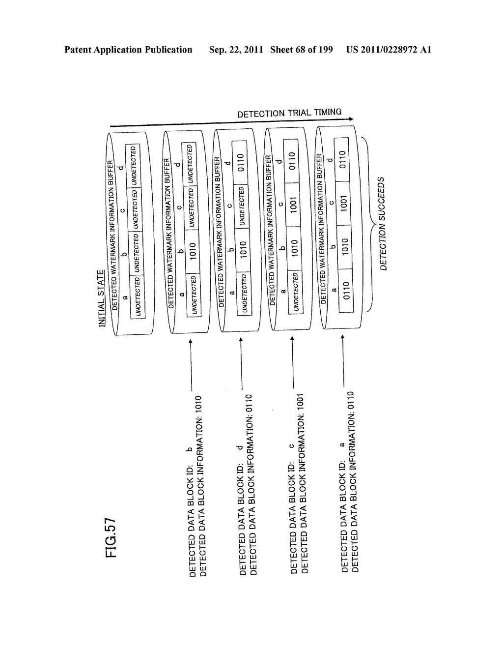 DIGITAL WATERMARK PADDING METHOD, DIGITAL WATERMARK PADDING DEVICE,     DIGITAL WATERMARK DETECTING METHOD, DIGITAL WATERMARK DETECTING DEVICE,     AND PROGRAM - diagram, schematic, and image 69