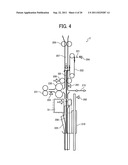 Spine formation device, bookbinding system, and processing method of     bundle of folded sheets using same diagram and image