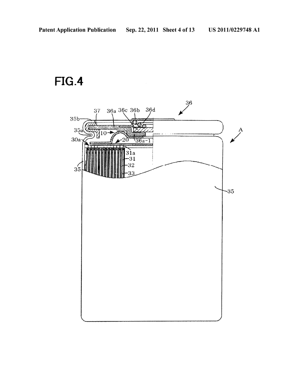 CYLINDRICAL SECONDARY BATTERY AND METHOD OF MANUFACTURING THE SAME - diagram, schematic, and image 05