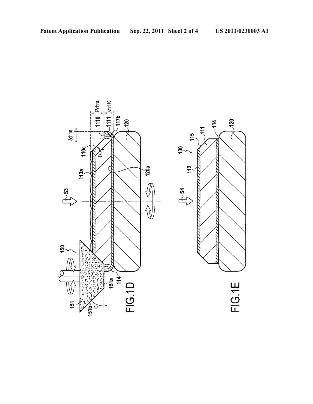 PROCESS FOR FABRICATING A MULTILAYER STRUCTURE WITH POST-GRINDING TRIMMING - diagram, schematic, and image 03