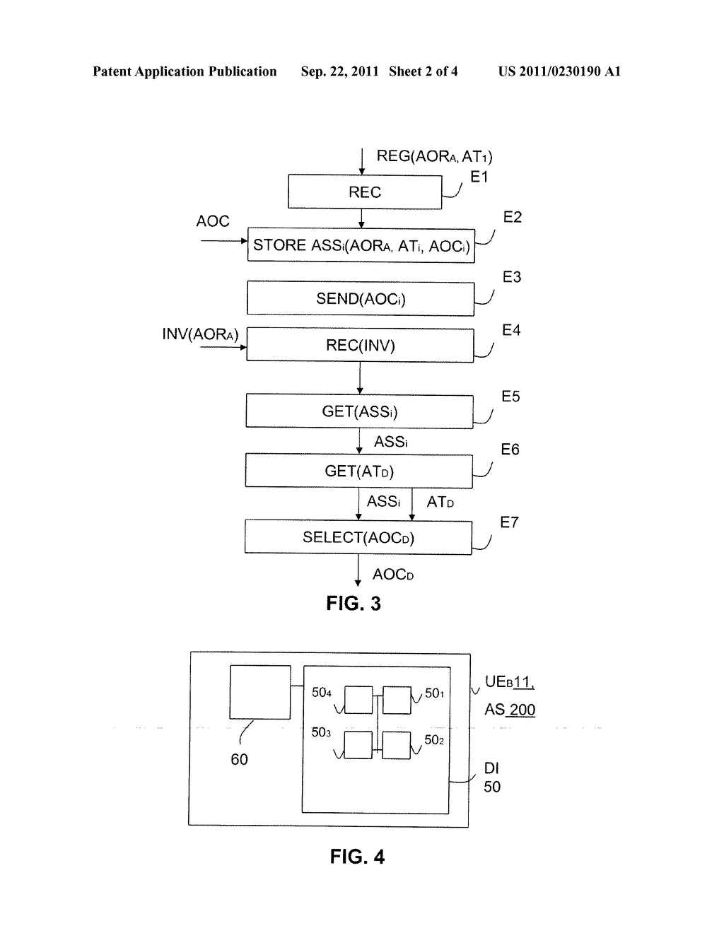 METHOD OF MANAGING A USER TERMINAL IN A TELECOMMUNICATIONS NETWORK, AND AN     ASSOCIATED DEVICE - diagram, schematic, and image 03