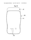 Handheld recharging device for use with cell phone diagram and image