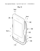 Handheld recharging device for use with cell phone diagram and image