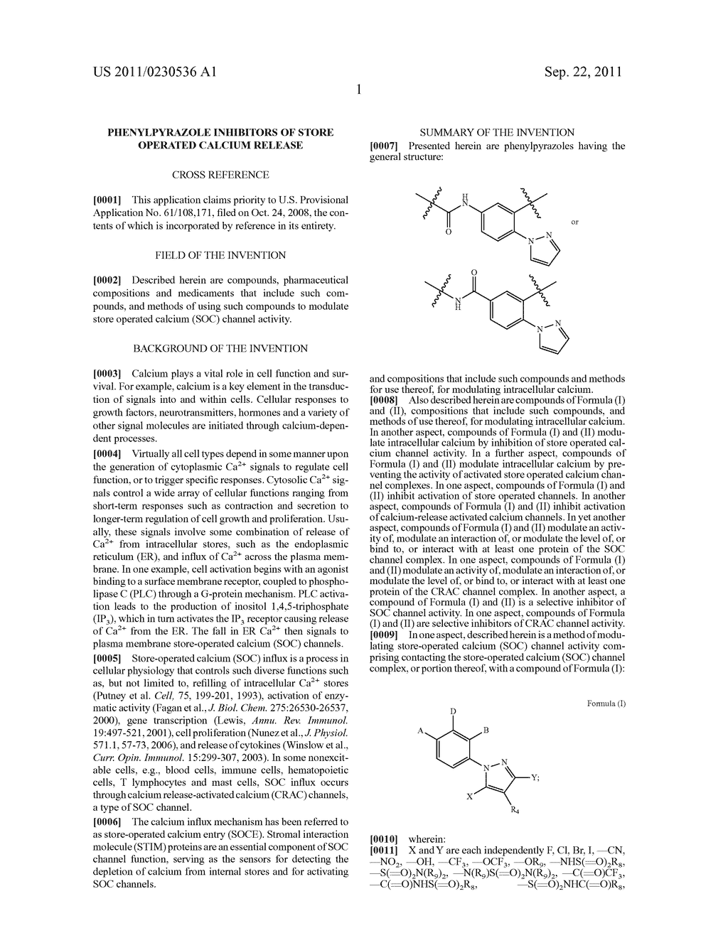 PHENYLPYRAZOLE INHIBITORS OF STORE OPERATED CALCIUM RELEASE - diagram, schematic, and image 04