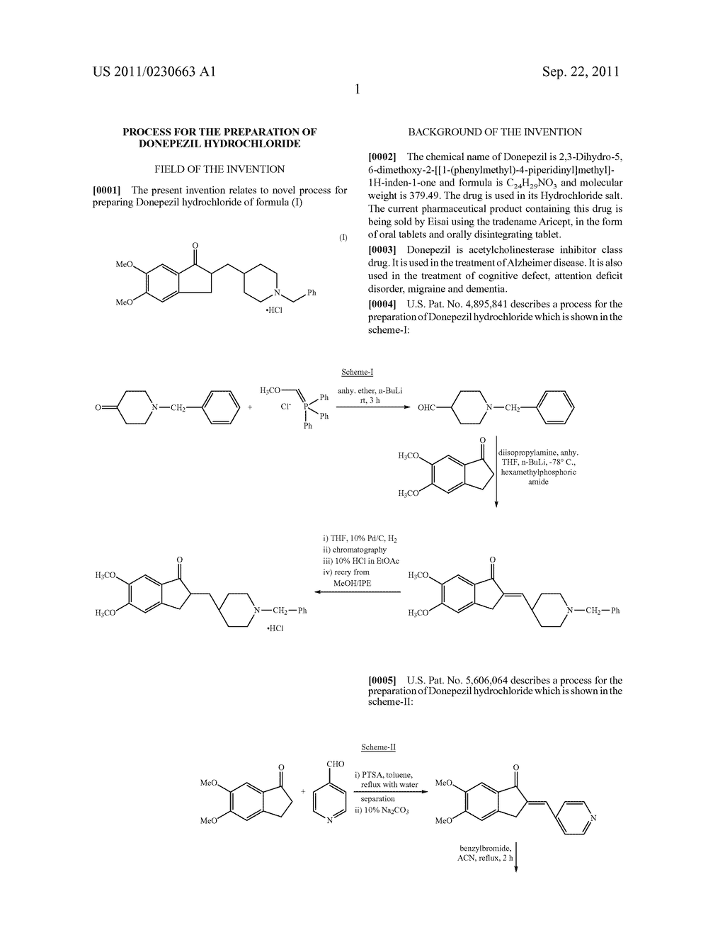 PROCESS FOR THE PREPARATION OF DONEPEZIL HYDROCHLORIDE - diagram, schematic, and image 02