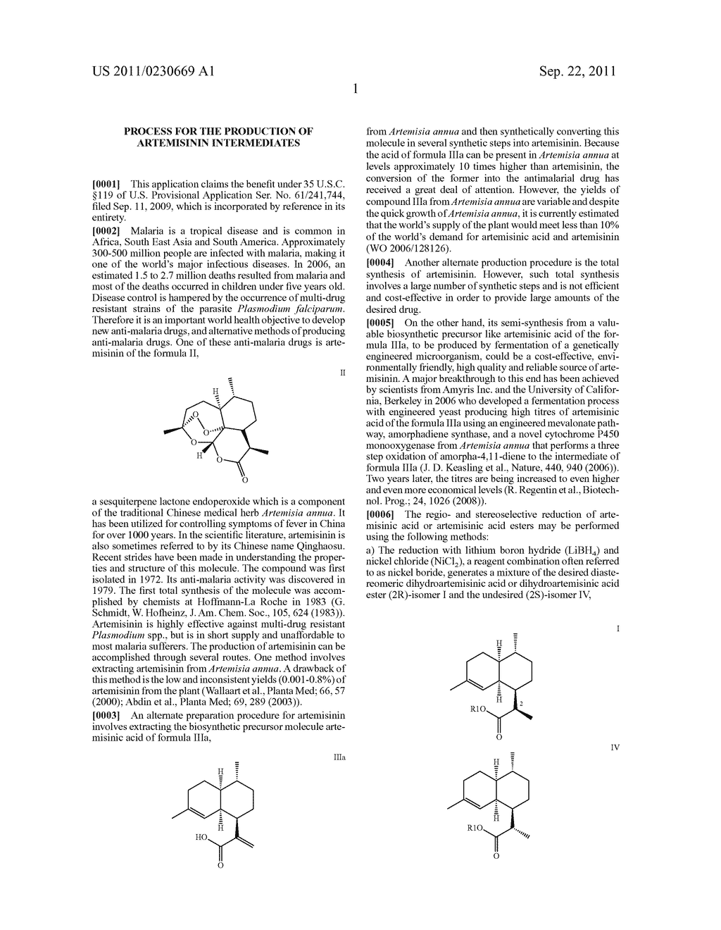 PROCESS FOR THE PRODUCTION OF ARTEMISININ INTERMEDIATES - diagram, schematic, and image 02