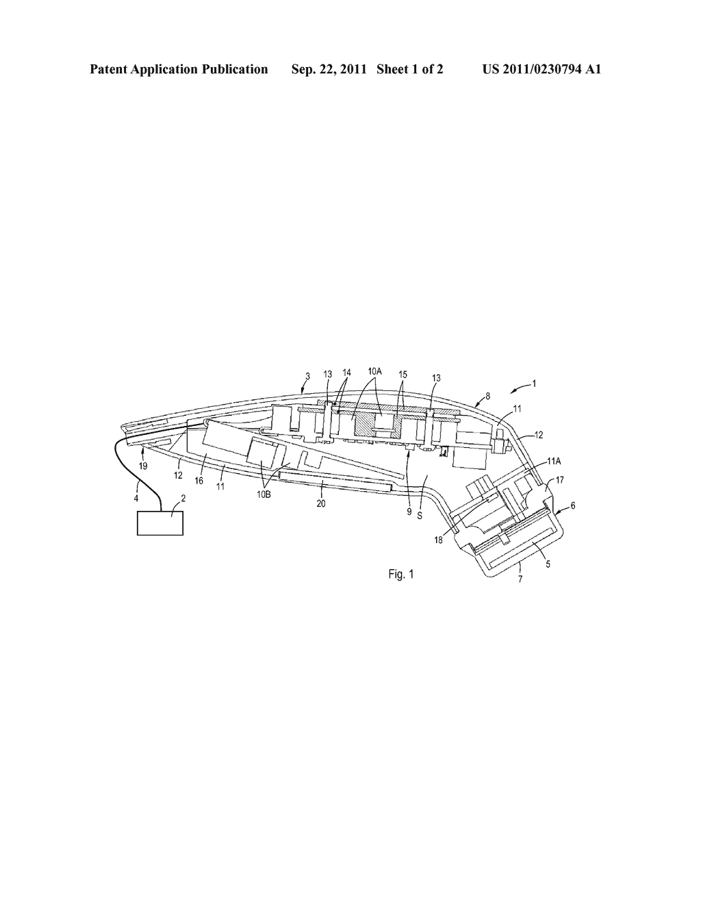 ULTRASOUND APPLICATION DEVICE - diagram, schematic, and image 02