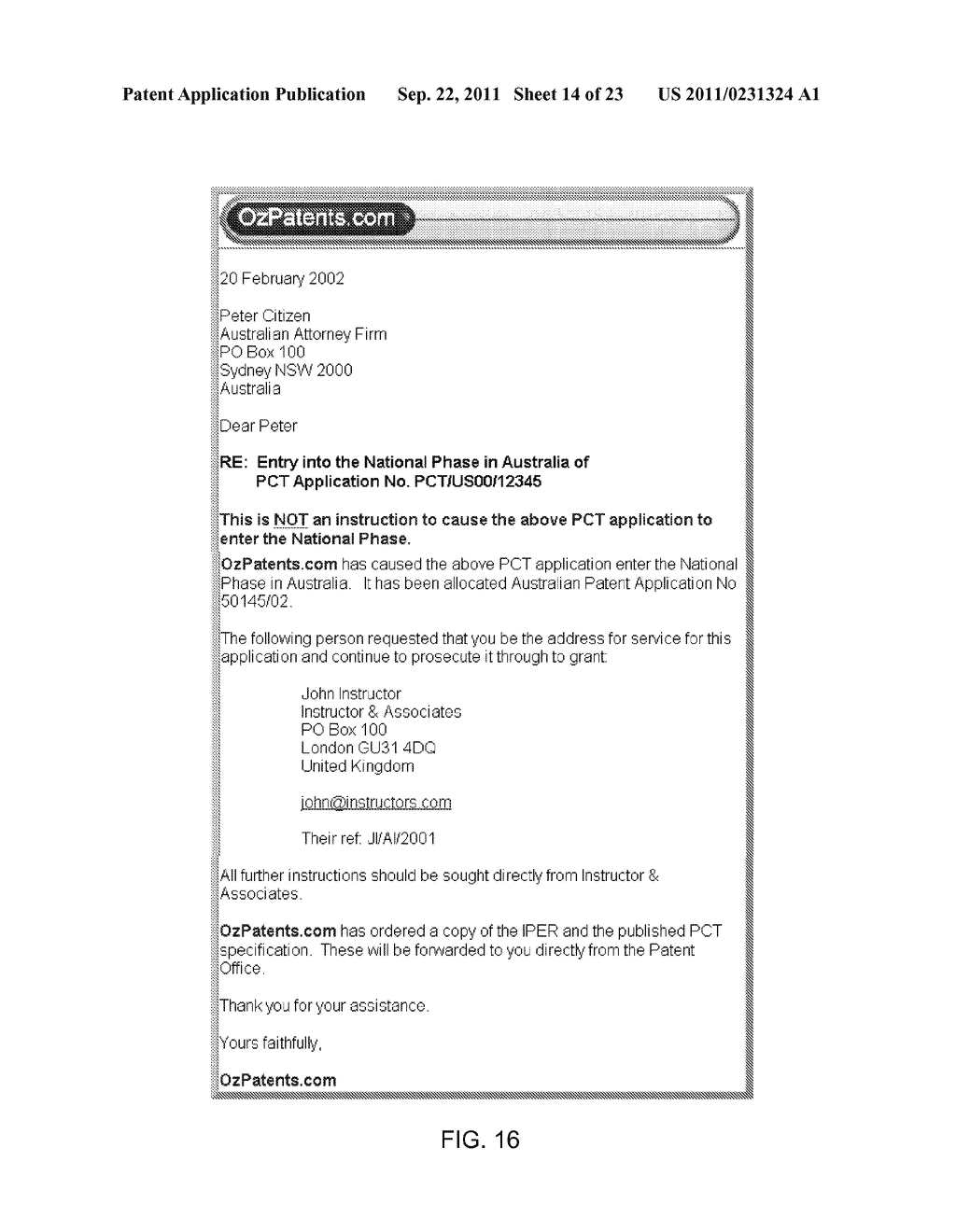 SYSTEM AND METHOD OF ATTRACTING AND LODGING PCT NATIONAL PHASE     APPLICATIONS - diagram, schematic, and image 15