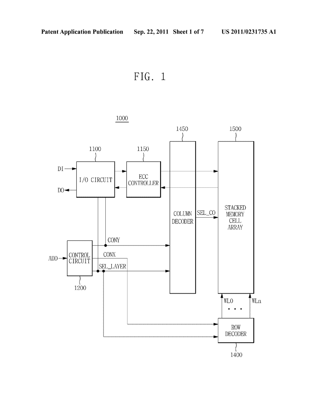 STACKED SEMICONDUCTOR MEMORY DEVICE AND RELATED ERROR-CORRECTION METHOD - diagram, schematic, and image 02