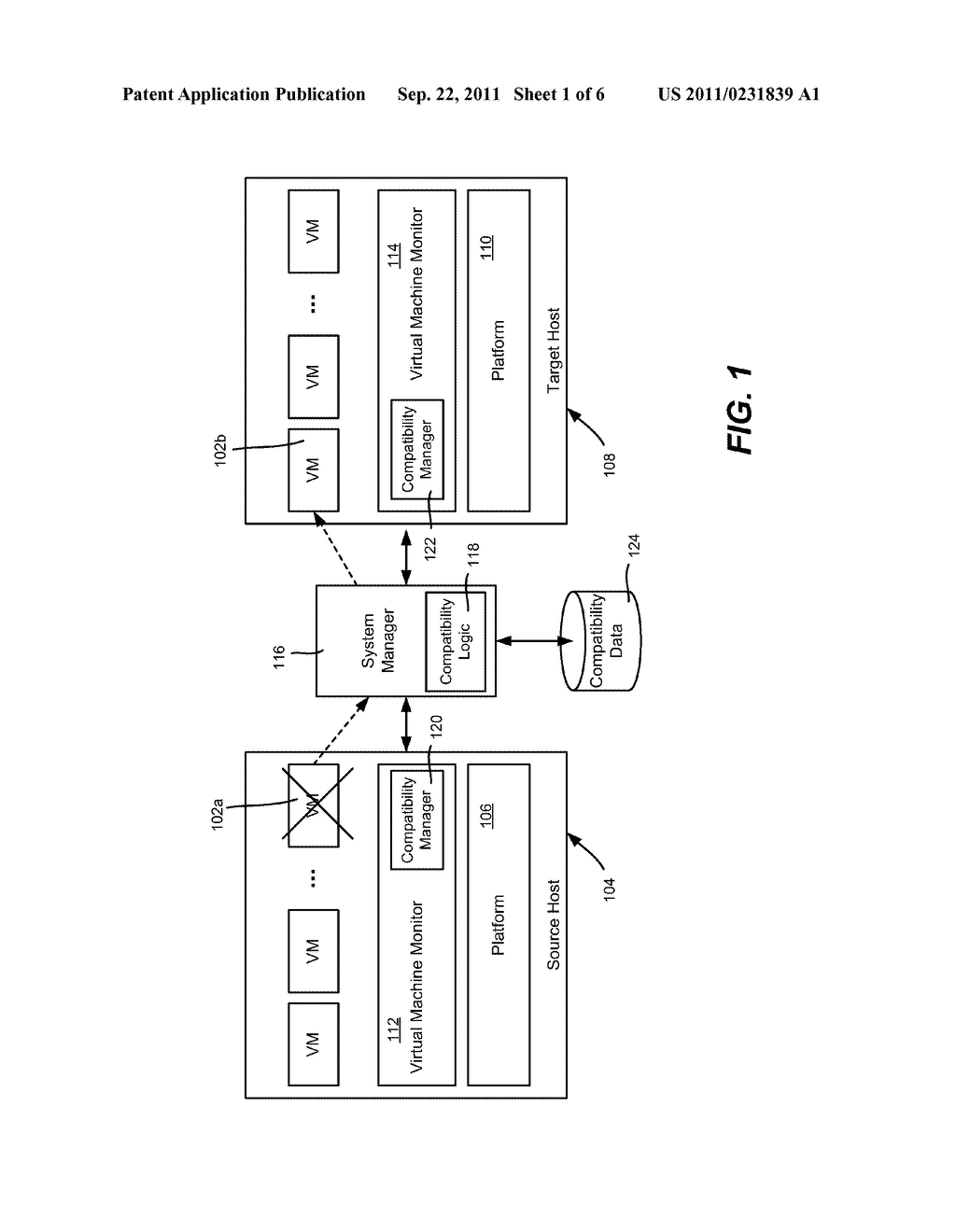 VIRTUAL MACHINE HOMOGENIZATION TO ENABLE MIGRATION ACROSS HETEROGENEOUS     COMPUTERS - diagram, schematic, and image 02