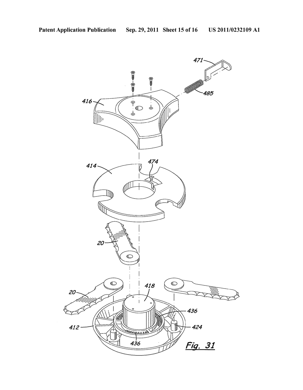 POWERED WEED TRIMMER CUTTING HEAD AND METHOD - diagram, schematic, and image 16