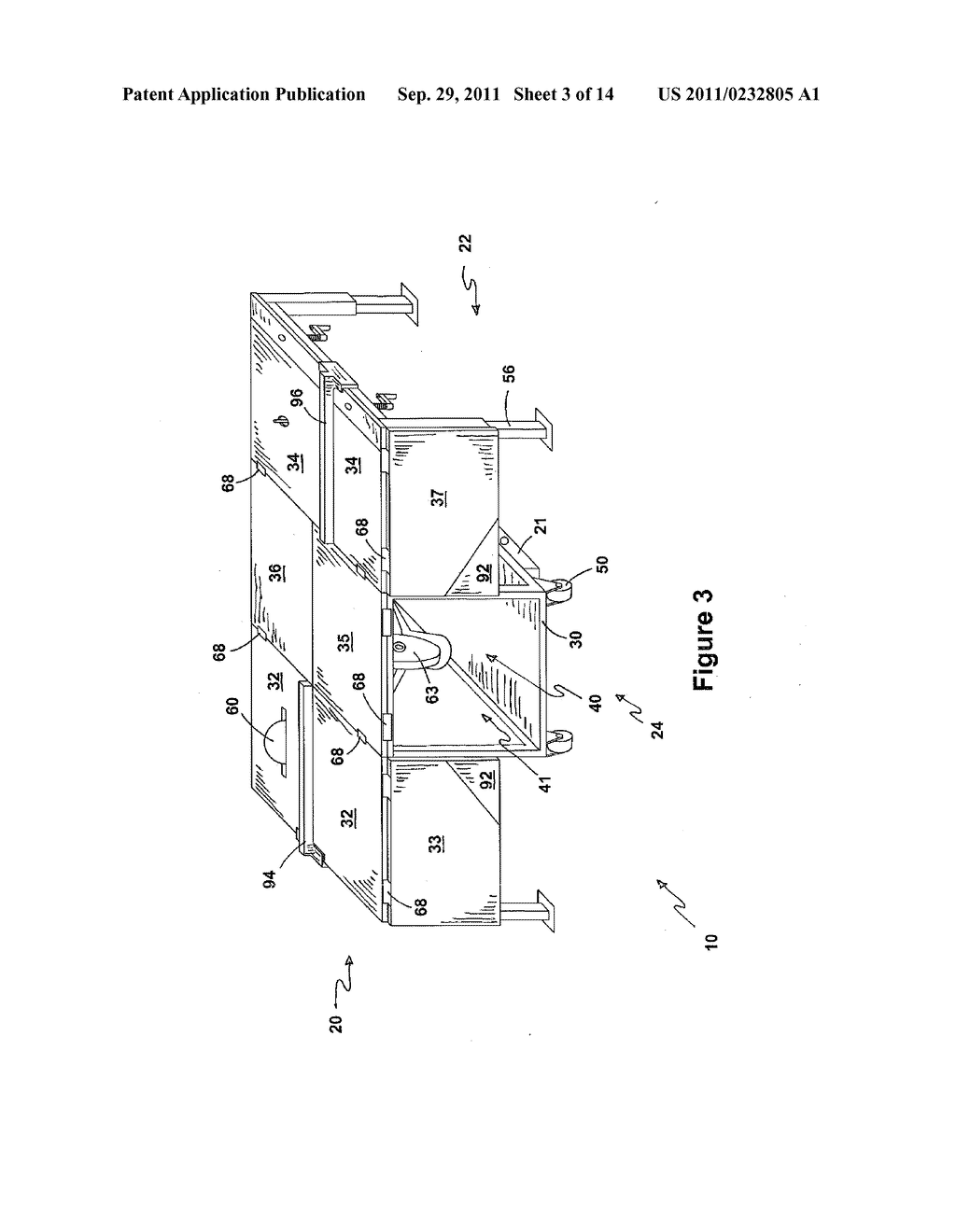 Carpenter's portable, compact, and flat construction work station - diagram, schematic, and image 04