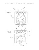 Rain can style showerhead assembly incorporating eddy filter for flow     conditioning in fluidic circuits diagram and image