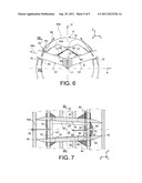 REAR PART OF AN AIRCRAFT COMPRISING A STRUCTURE FOR SUPPORTING ENGINES,     EXTENDING THROUGH THE FUSELAGE AND CONNECTED THERETO BY AT LEAST ONE     CONNECTING ROD diagram and image