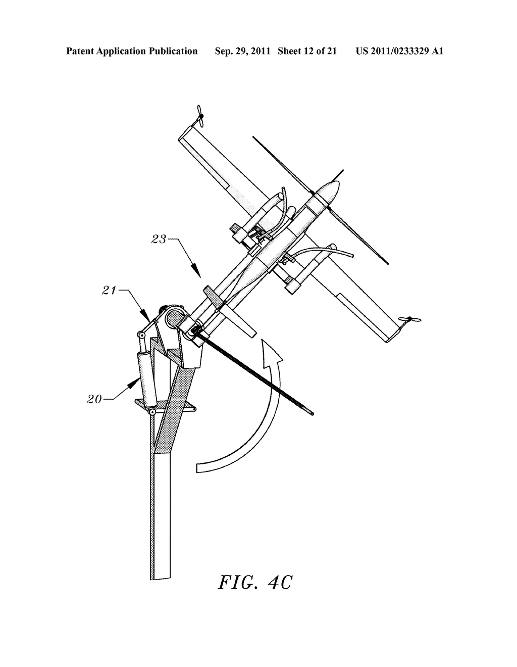 METHOD AND APPARATUS FOR AUTOMATED LAUNCH, RETRIEVAL, AND SERVICING OF A     HOVERING AIRCRAFT - diagram, schematic, and image 13