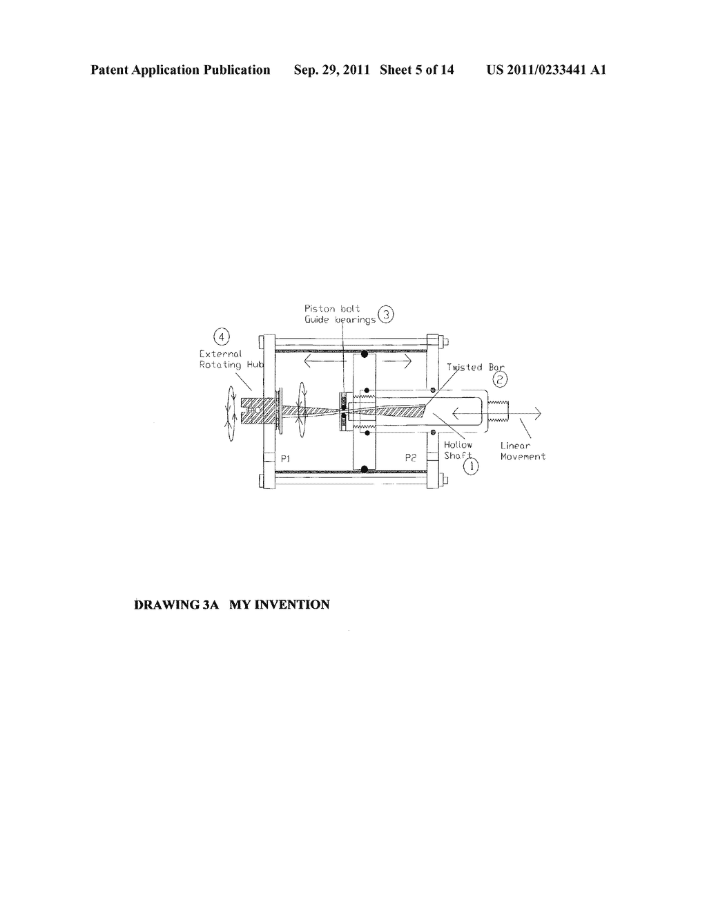 LINEAR ACTUATOR WITH INTERNAL LINEAR TO ROTARY CONVERSION AND EXTERNAL     ROTARY COMPONENT - diagram, schematic, and image 06