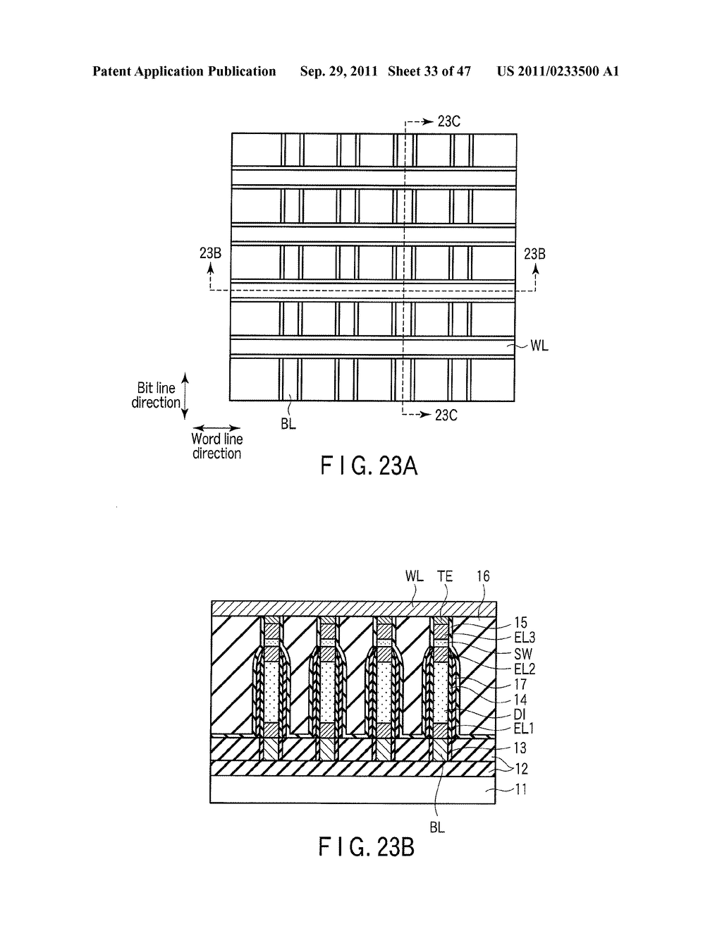 SEMICONDUCTOR MEMORY DEVICE INCLUDING MEMORY CELL HAVING RECTIFYING     ELEMENT AND SWITCHING ELEMENT - diagram, schematic, and image 34