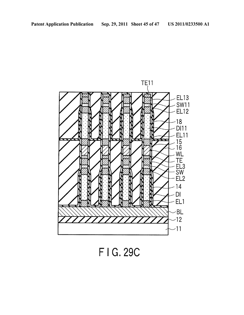 SEMICONDUCTOR MEMORY DEVICE INCLUDING MEMORY CELL HAVING RECTIFYING     ELEMENT AND SWITCHING ELEMENT - diagram, schematic, and image 46