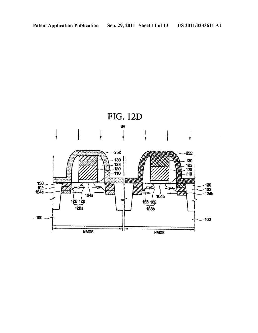 SEMICONDUCTOR DEVICE HAVING ANALOG TRANSISTOR WITH IMPROVED OPERATING AND     FLICKER NOISE CHARACTERISTICS AND METHOD OF MAKING SAME - diagram, schematic, and image 12