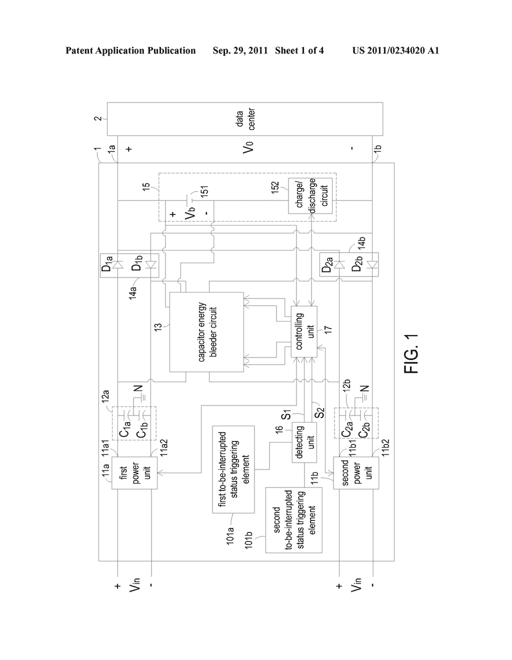 UNINTERRUPTIBLE POWER SUPPLY SYSTEM FOR AVOIDING ARCING GENERATION AND     CABINET THEREOF - diagram, schematic, and image 02