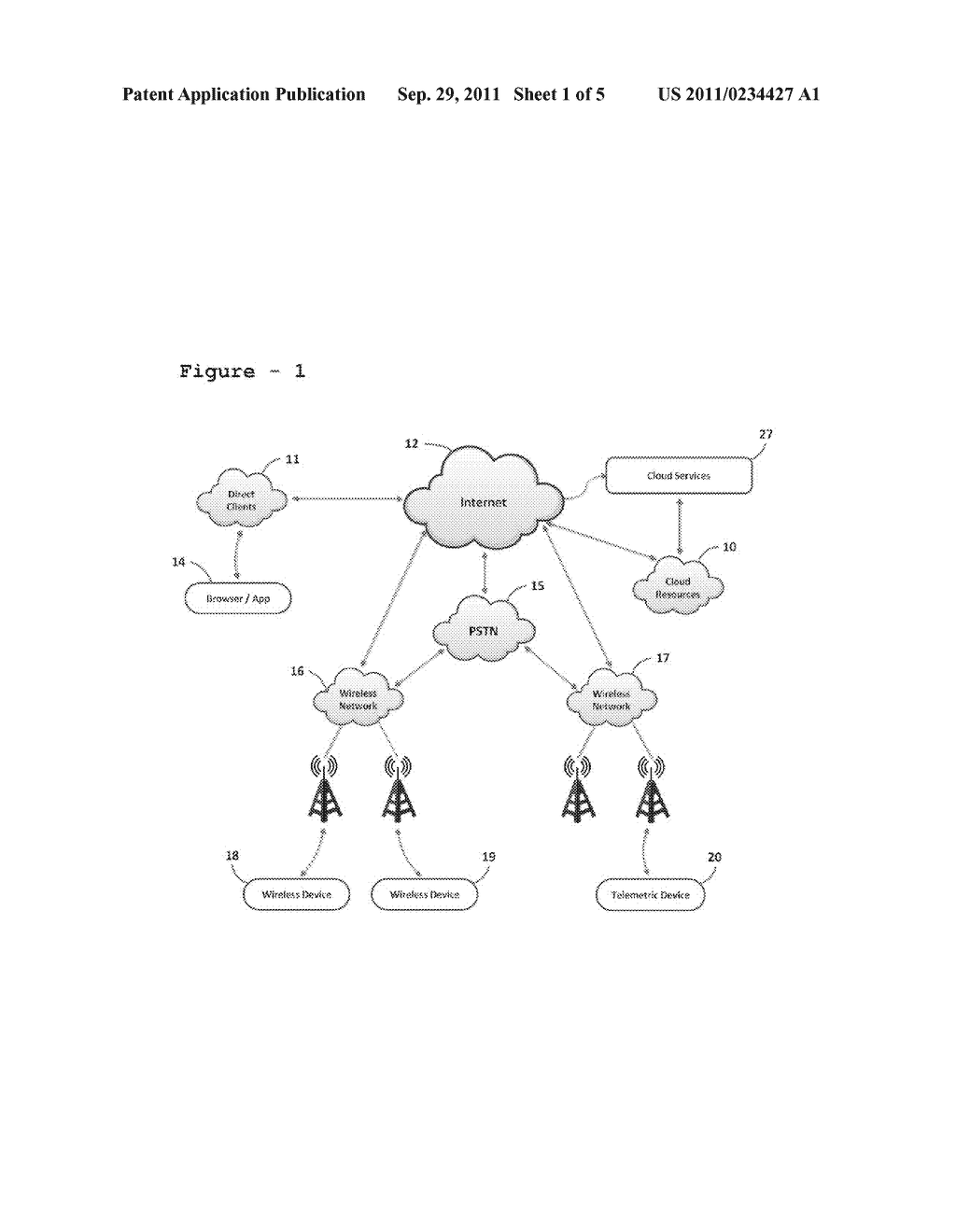 COMMUNICATION SYSTEM INCLUDING TELEMETRIC DEVICE FOR A VEHICLE CONNECTED     TO A CLOUD SERVICE - diagram, schematic, and image 02