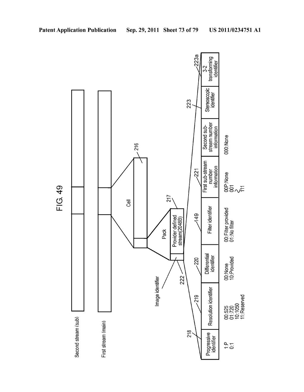 HIGH-RESOLUTION OPTICAL DISK FOR RECORDING STEREOSCOPIC VIDEO, OPTICAL     DISK REPRODUCING DEVICE, AND OPTICAL DISK RECORDING DEVICE - diagram, schematic, and image 74
