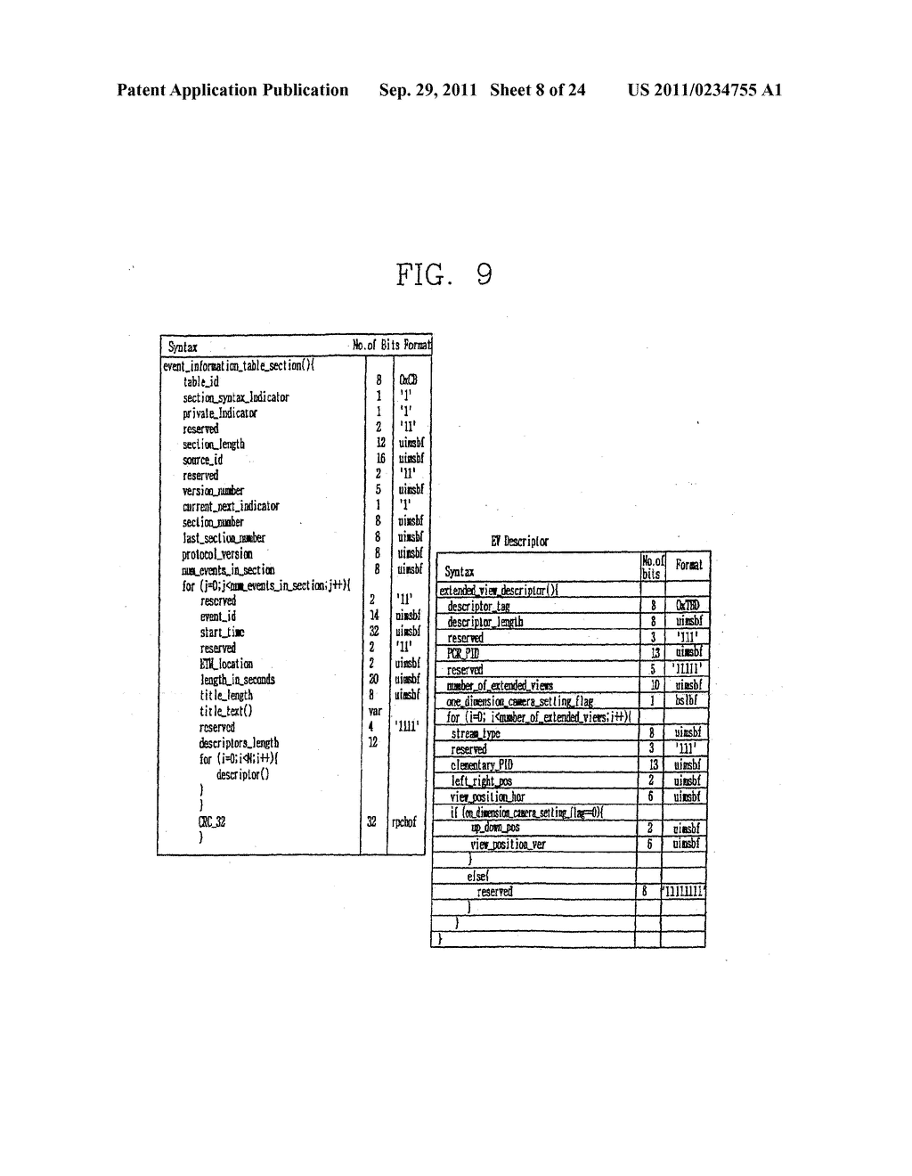 DIGITAL BROADCASTING RECEPTION METHOD CAPABLE OF DISPLAYING STEREOSCOPIC     IMAGE, AND DIGITAL BROADCASTING RECEPTION APPARATUS USING THE SAME - diagram, schematic, and image 09