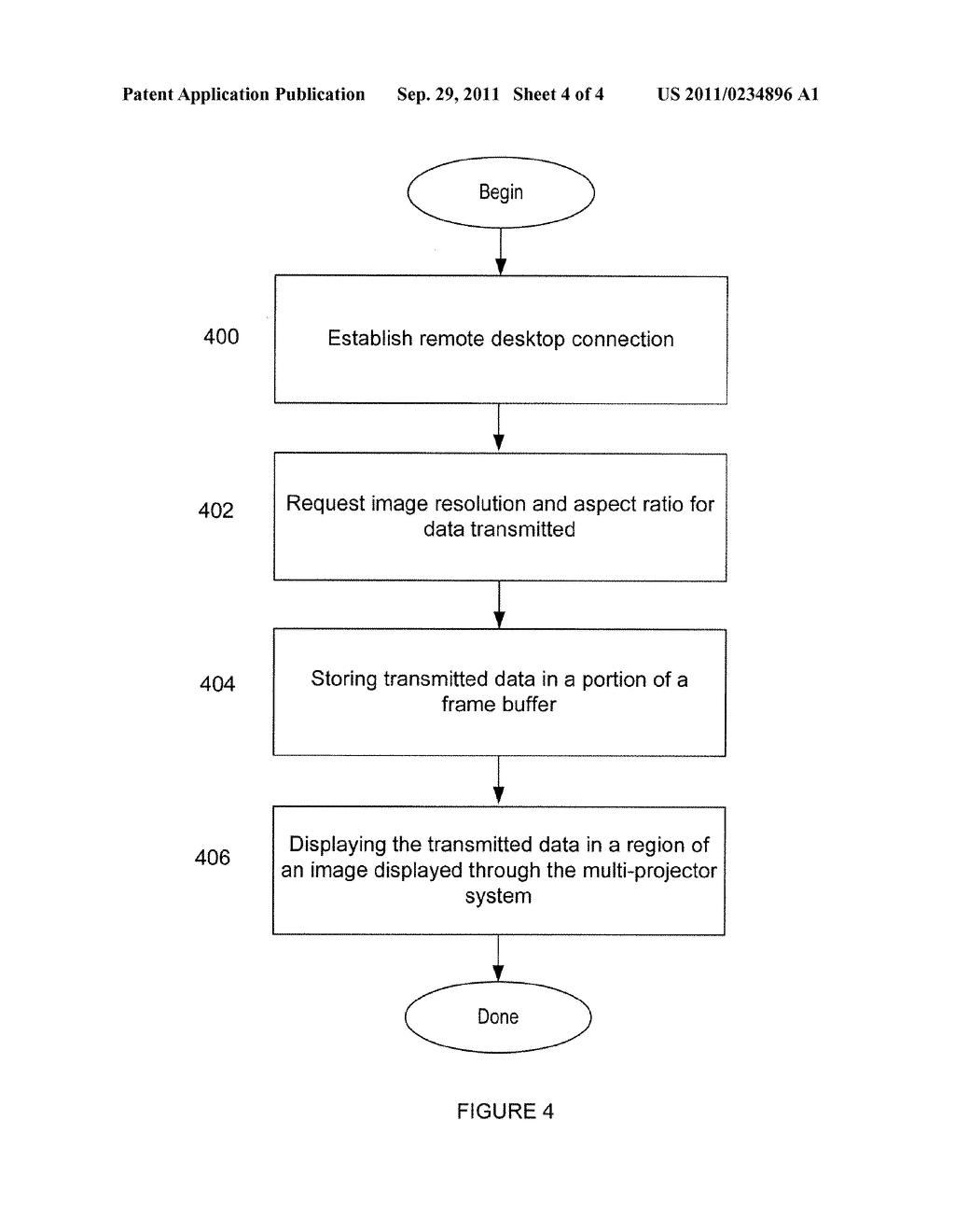 System and Method for Displaying Remote Content Through Multiple     Projectors - diagram, schematic, and image 05