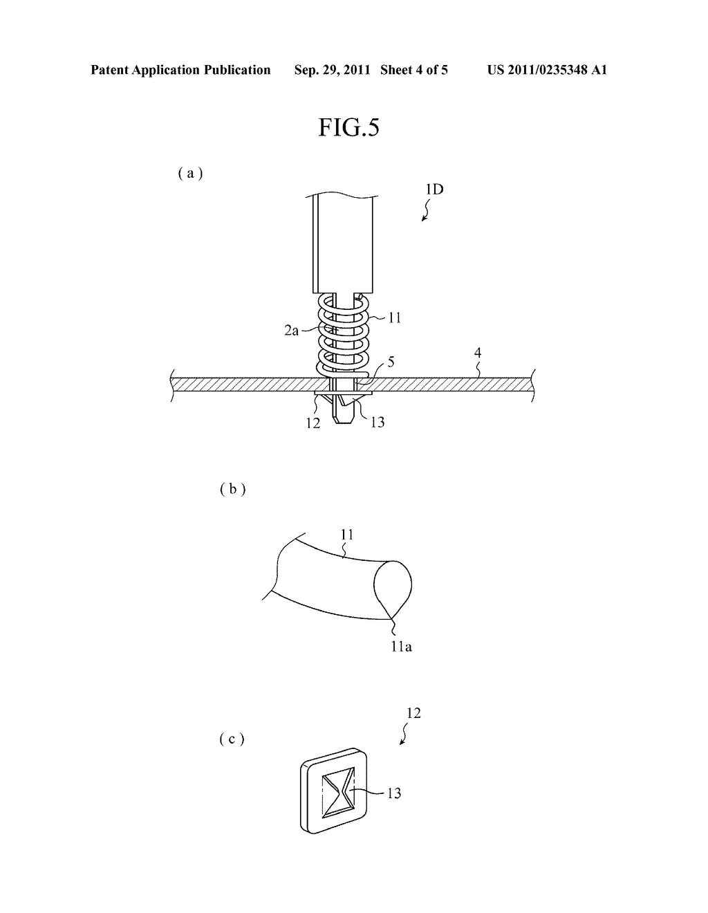 STRUCTURE FOR CONNECTING CONNECTOR, AND HEAD LAMP LIGHT SOURCE LIGHTING     DEVICE USING THE STRUCTURE - diagram, schematic, and image 05