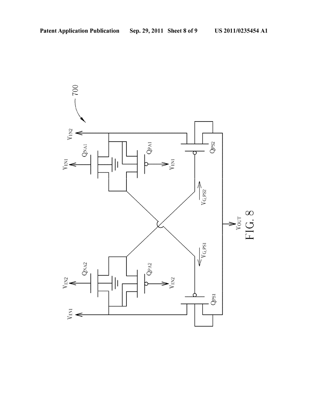 High-voltage selecting circuit which can generate an output voltage     without a voltage drop - diagram, schematic, and image 09