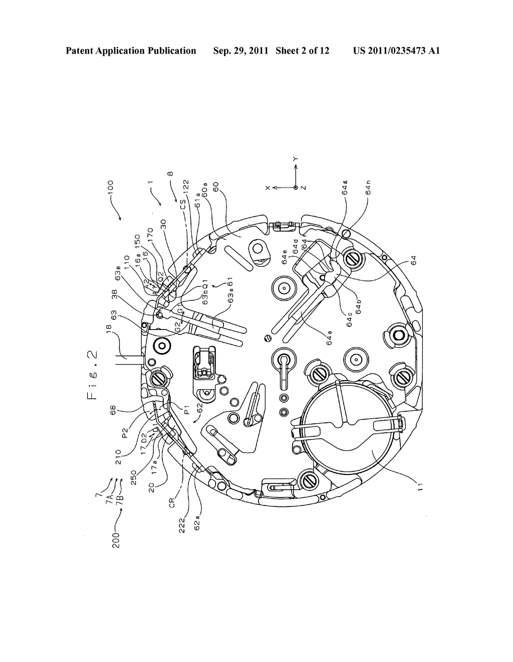 Switch structure, and chronograph mechanism and electronic timepiece using     the same - diagram, schematic, and image 03